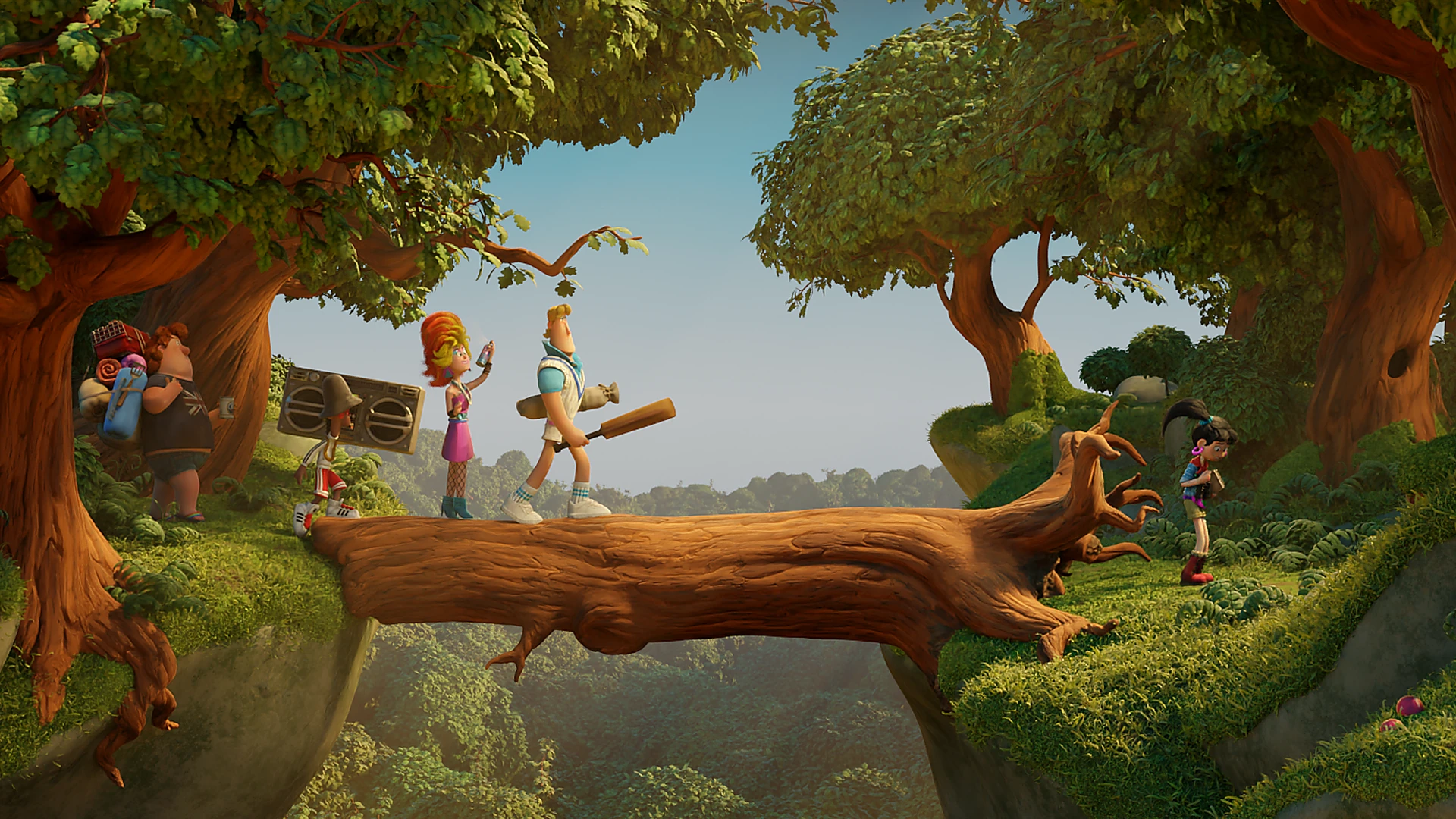 Stylized ensemble animation frame